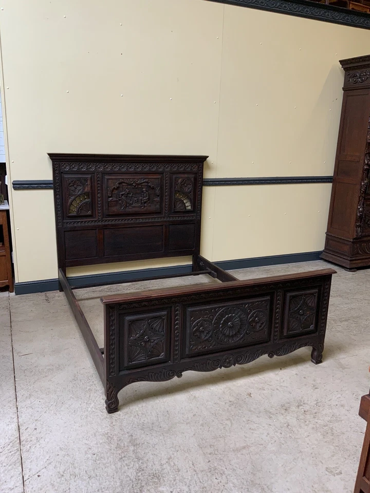 Antik - Bett, Bretagne, Bretonisch - Traumhaft - Lieferung möglich! - Bild 2 von 4