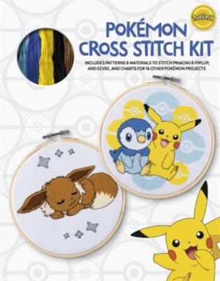Pokémon Cross Stitch Kit: Includes patterns and materials to stitch 