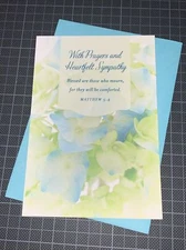 Hallmark DaySpring Sympathy Card: Heartfelt Prayers Sorrow Comforted Matthew 5:4