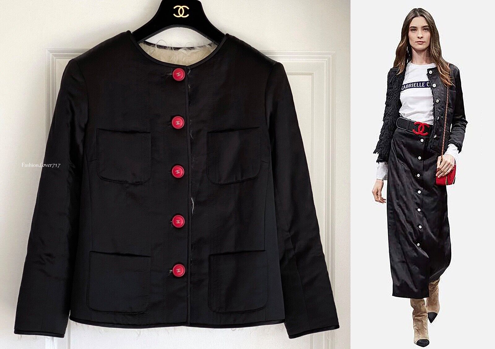 CHANEL 2020 SILK AND SATIN JACKET FR 50 UK 22