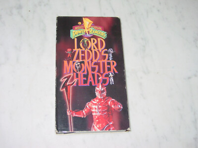 Mighty Morphin Power Rangers LORD ZEDDS MONSTER HEADS VHS VIDEO 1995 VINTAGE