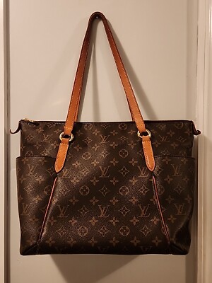 Louis Vuitton Totally Tote MM Brown Leather Shoulder Bag