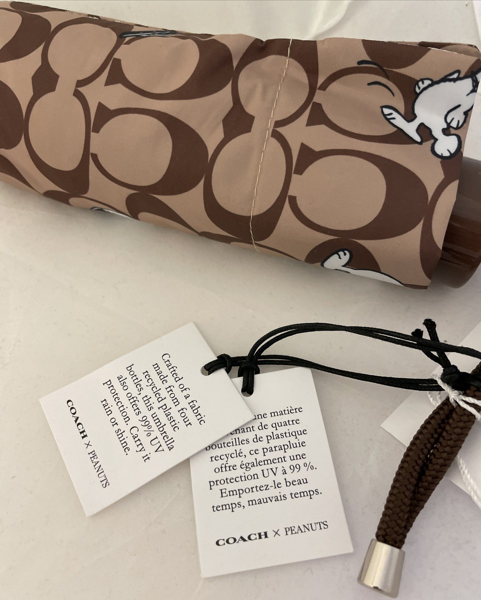 NWT Coach X Peanuts UV Protection Mini Umbrella Signature NWT Coach X Peanuts UV Protection Mini Umbrella Signature
