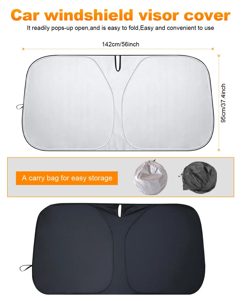 Parabrisas para BMW X5 F15 2014-2018 parasol hecho a medida con bolsa Foto 3 de 4