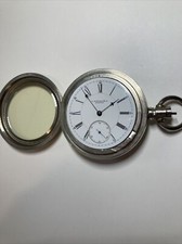 E. HOWARD Boston 48399 N Full Jewels Case Silverode USA Men  s Pocketwatch