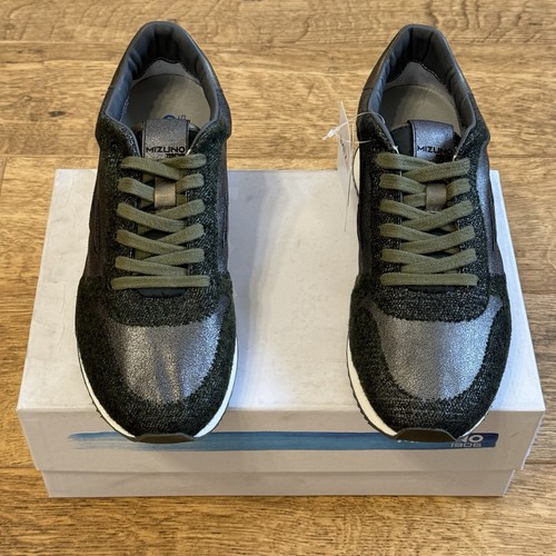 Mizuno Saiph 3 Leather Lace Up Trainers Sneakers UK 7.5 EU 41 Brown Green - Picture 2 of 24