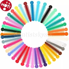1040pcs Dental Orthodontic Ligature Ties Braces Elastic Rubber Bands 47 Colors