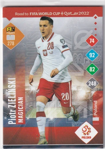 Panini Road to Qatar World Cup Card 2022 No. 278 Piotr Zielinski Magician