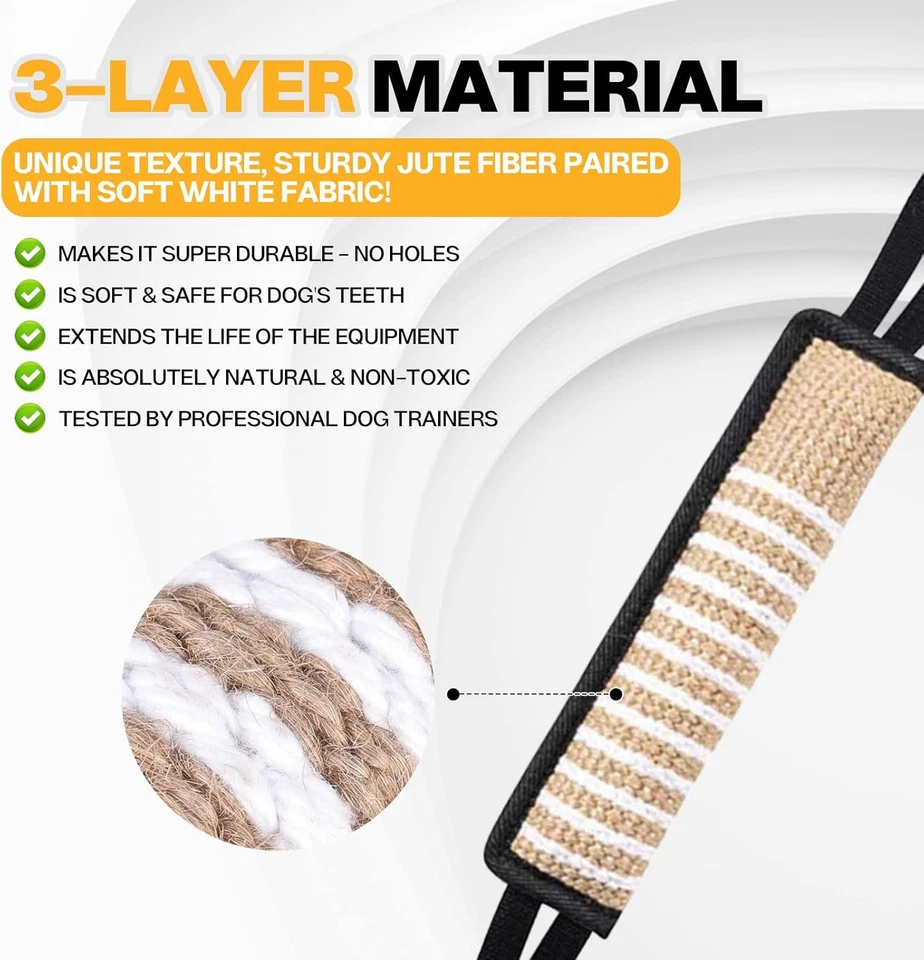 Beisswurst Für Hunde Jute Beisswurst 2 Stück Sehr Robustes Hundespielzeug Zum K9 - Bild 3 von 4