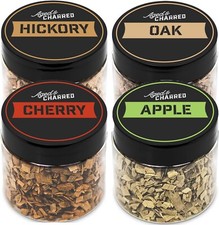 Smoking Wood Chips Cocktail Smoker (Variety 4-Pack)  Apple, Hickory, Oak, Cherry