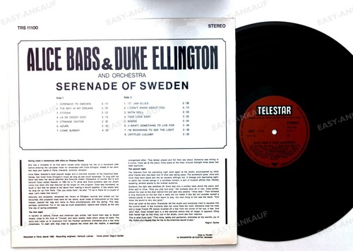 Alice Babs & Duke Ellington Serenade To Sweden SWE LP 1966 Orig Telestar Top '* - Picture 2 of 2