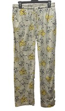 Pokemon Pikachu Logo Unisex Pajama Bottom Lounge Pants Size Small Elastic Waist