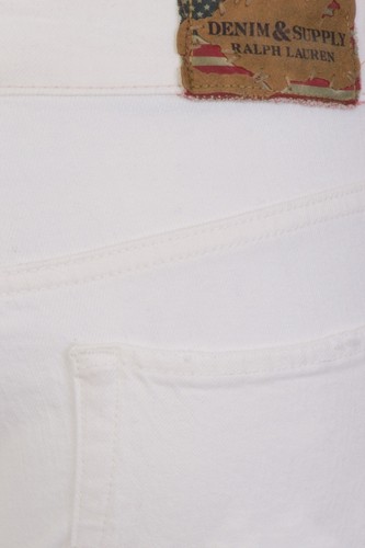 Ex Ralph Lauren Ladies Ivory Straight Leg Jeans Stretchy Mid Rise Pants Trousers - Picture 4 of 4