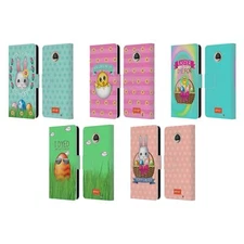 OFFICIAL emoji® EASTER LEATHER BOOK WALLET CASE COVER FOR MOTOROLA PHONES