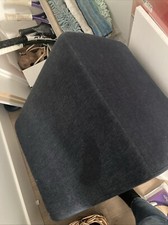 Monte Design Gliding Ottoman Navy Blue Brushed Silver Swivel Base Baby Nursing