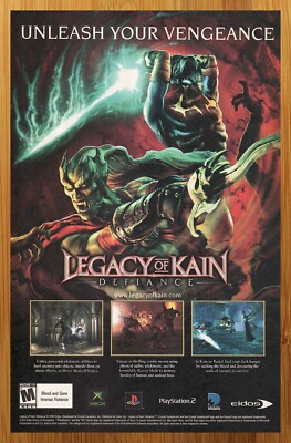 2003 Legacy of Kain Defiance PS2 Xbox Print Ad/Poster Soul Reaver Blood Omen Art