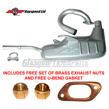 Genuine AF RAYSPEED Lambretta GP CLUBMAN (ANCILLOTTI) 42mm SILVER EXHAUST