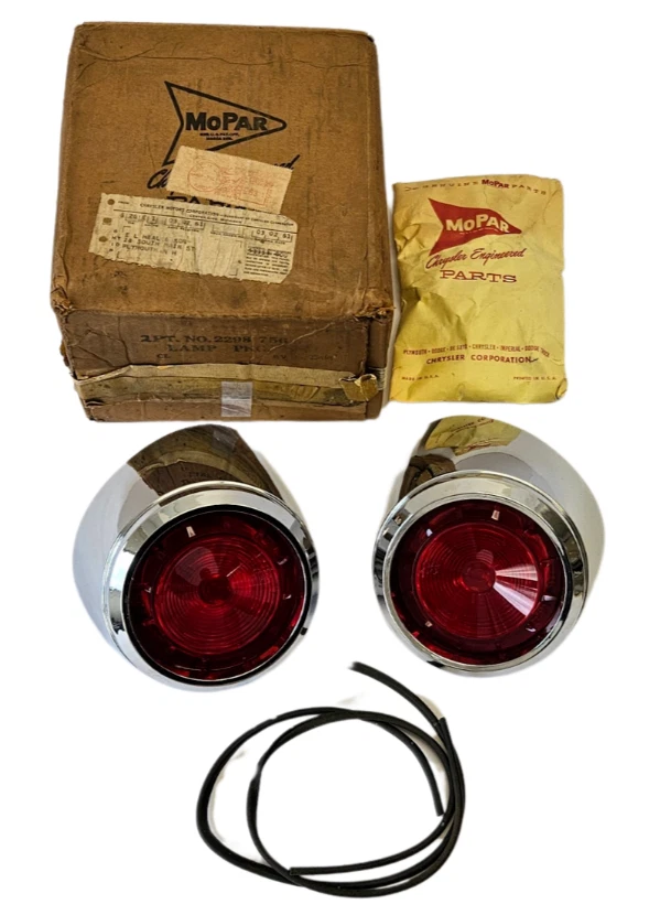 1961 Dodge Dart Phoenix Pioneer Quarter Panel Tail Lamp Pair 2298756 NOS. - Image 2 of 4