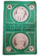 Official Rule and Record Book for all Pocket and Carom Billiard Games 1968 