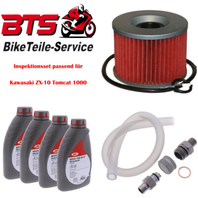 Sparset 4L Öl, Filter, Ablassschraube passend für Kawasaki ZX-10 Tomcat 1000 28