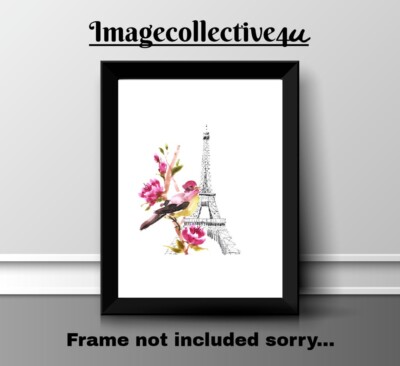 PARIS EIFFEL TOWER  A4 PRINT PICTURE POSTER  WALL ART HOME DECOR UNFRAMED TRAVEL
