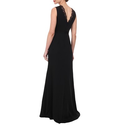 SALE!【BCBG MAXAZRIA】Deep V Lace Insert Dress NEW BCBGMAXAZRIA BLACK ALYZA DEEP V LACE INSERT DRESS