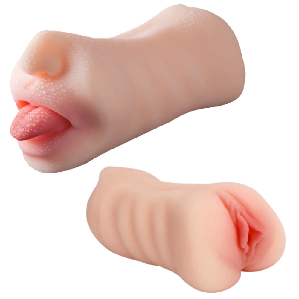 Pocket Pussy Male Masturbator Sex Doll Double Ended Blowjob Mouth Vagina Toy eBay