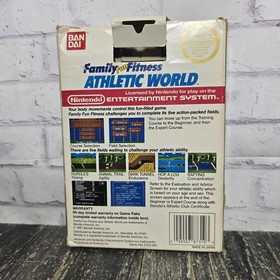 Athletic World Family Fun Fitness NES Rare Variant Rough Box Tested 