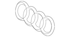 Genuine Audi Grille Emblem 4H0-853-605-B-2ZZ