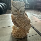 VTG Seashell Encrusted Owl Figurine Shell Art 5.5" Tall Folk Art — photo 1