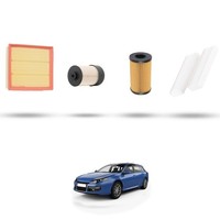 Hoffcar Wartungsset - 4 Filter FüR Renault Laguna III 2.0 DCI 131KW Ab 2007