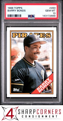 1988 TOPPS #450 BARRY BONDS PIRATES PSA 10