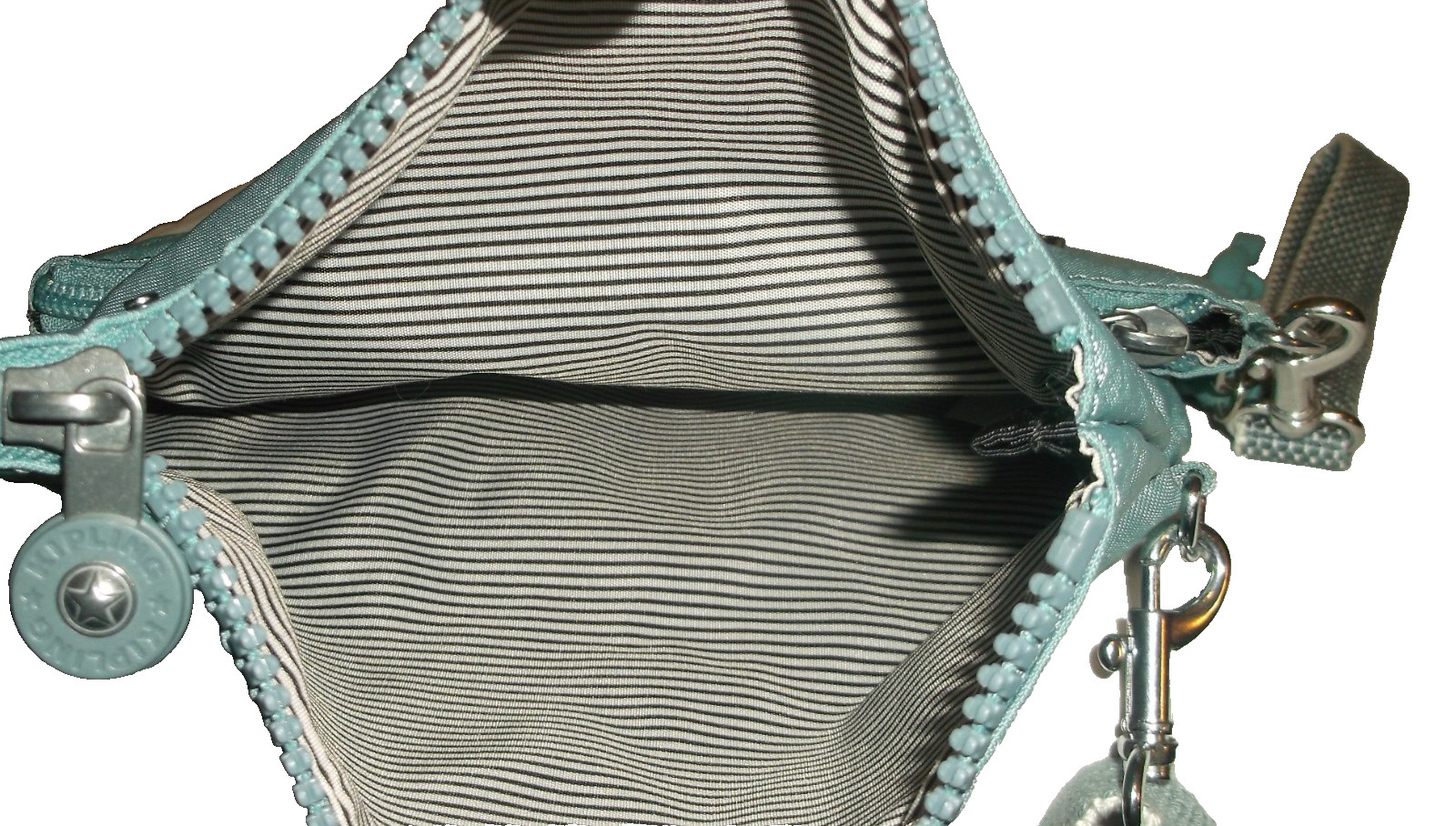 Kipling Live Light Blue Multi Function Wristlet C… - image 9