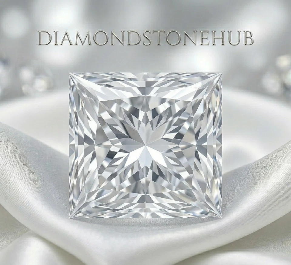 4 Ct Princess Cut White Lab Grown Diamond