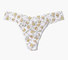 Hanky Panky Signature Lace Original Rise Thong, Forever White/Gold, One Size