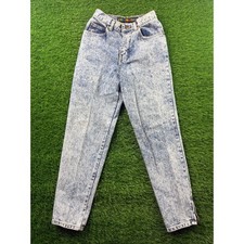 VTG Sasson Jeans Sz 3 Tapered Acid Wash High Waisted Mom Jeans 80s 90s Ankle Zip