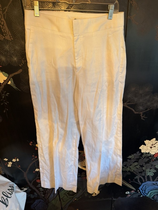 Banana Republic Tailored Fit White Linen Pants Size 8  NWOT
