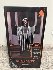 Halloween Animatronic Grim Reaper 5.5ft LED Eyes Sound  Movement Indoor/outdoor