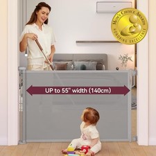 Momcozy Retractable Easy-to-Use Mesh Baby Gate