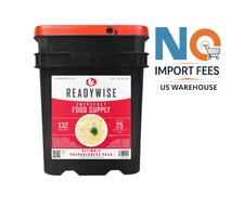 ReadyWise Emergency Food Supply 132 Servings Survival Bucket Freeze-Dried Meals