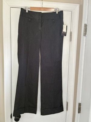 Tracy Evans Juniors Pants-Boot Cut w/cuff-Black w/White Pinstripe-11/12