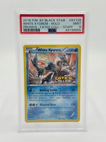 Pokemon Black Star Promo XY128 White Kyurem STAFF Promo PSA 9
