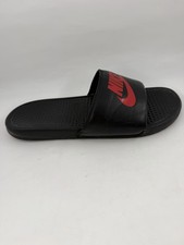 Nike Men s Benassi JDI Black w/ Red Swoosh-SZ 11-Challenge Sport Sandal Slide