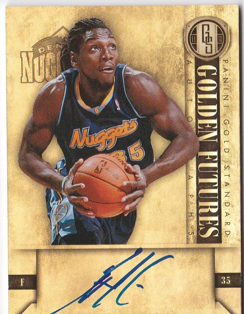 KENNETH FARIED ROOKIE AUTO GOLDEN FUTURES GOLD STANDARD 2011-12 DENVER NUGGETS