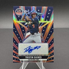 Tristin Gaines Auto 2026 PANINI STARS & STRIPES PRIZM USA Silver Holo PRIZM