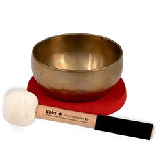 Sela 4.7-Inch Brass Tibetan Singing Bowl with Mallet and Bag for Meditation,...