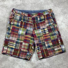 Polo Ralph Lauren Madras Shorts Mens 36 Patchwork 9" Preppy Plaid Chino Y2K