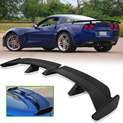 55'' PRO Rear Spoiler Wing Trunk Drill-Free Matte Black For Chevy Corvette C6 Z06