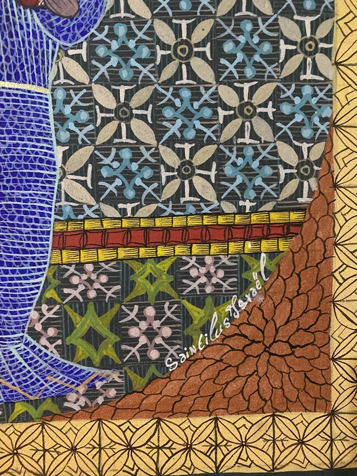 20 x 24 Original Haitian Haiti Art Painting By the Late Master Saincilus Ismael - Image 3 of 3
