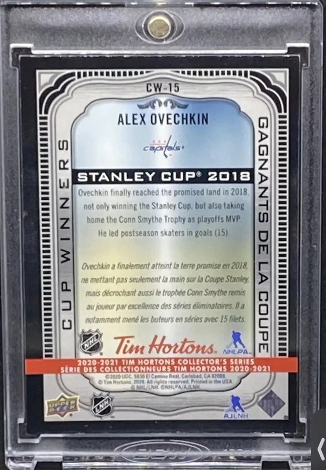 Alex Ovechkin  RARE RAINBOW STANLEY CUP REFRACTOR  INVESTMENT CARD SSP CAPITALS - Image 2 of 3